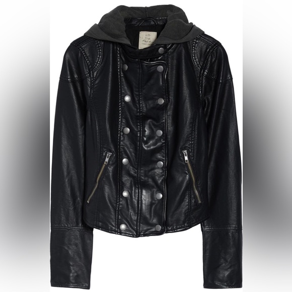 Free People - We the Free Vegan Leather Jacket - Picture 3 of 6